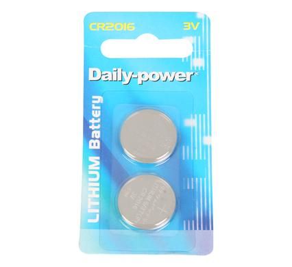 Bulk Pack 10 x Daily Power Lithium Cr2016 (3V) - Card of 2 Batteries