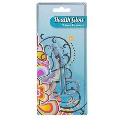 Bulk Pack 10 x Health Glow Scissor Tweezers 8cm