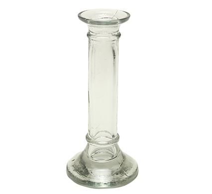 Bulk Pack 10 x Glass Candle Holder - 18cm Clear