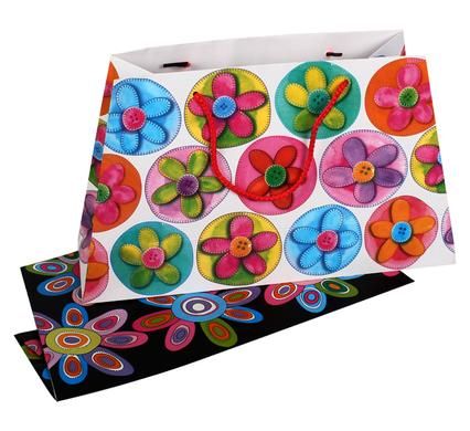 Bulk Pack 10 x Medium Wedge Gift Bags - Assorted (18 x 23cm)