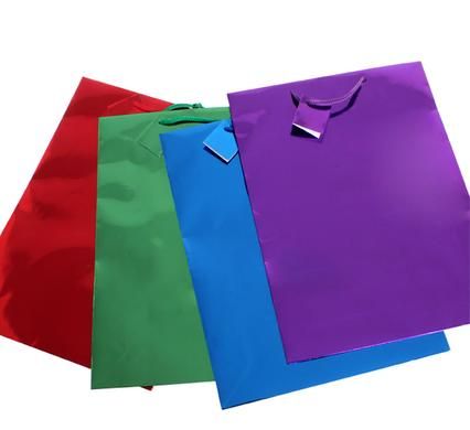 Bulk Pack 10 x Metallic Paper Gift-Bags Jumbo - 33 x 45cm