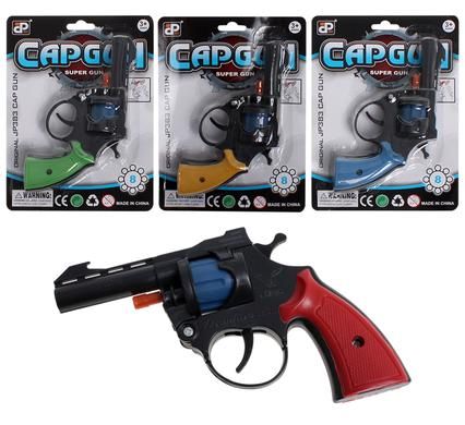 Plastic Cap Gun - 8 Shot Caps - 6 Pack