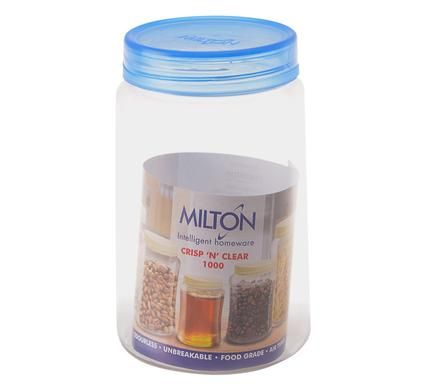 Bulk Pack 8 x P.E.T.Material Round Container - Clear 1 Litre