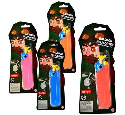 Bulk Pack 8 x Boys Playset Glider Balloon Helicopter