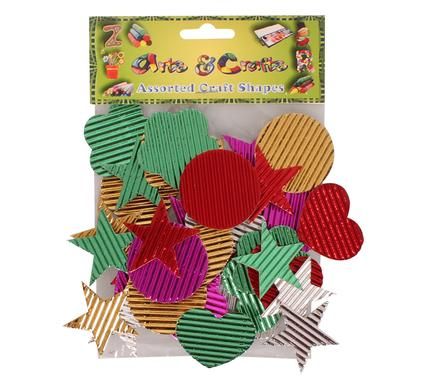 Bulk Pack 8 x Art &amp; Craft Mixed Paper Shapes Accessories