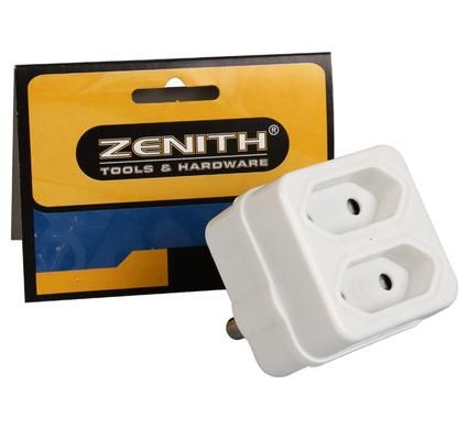 Bulk Pack 8 x Zenith Eurodaptor 2 x 5a 2 pin Plug