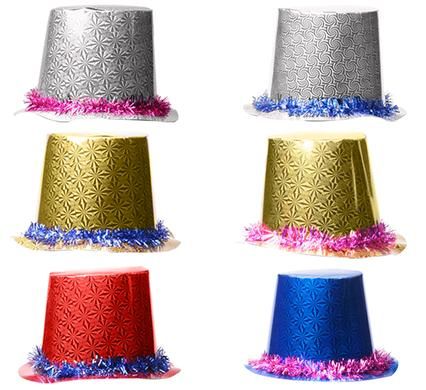Bulk Pack 8 x Cabaret Hats 14 x 18cm - Assorted Colours