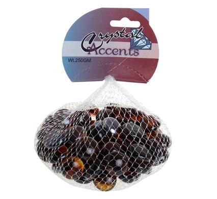 Bulk Pack 8 x Glass Pebbles in Bag 250g - Amber