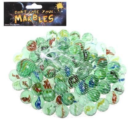 Bulk Pack 8 x Boys Playset Game Marbles 16mm - 90 Piece