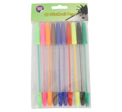 Bulk Pack 8 x Stick Ball Pens - Pack of 10
