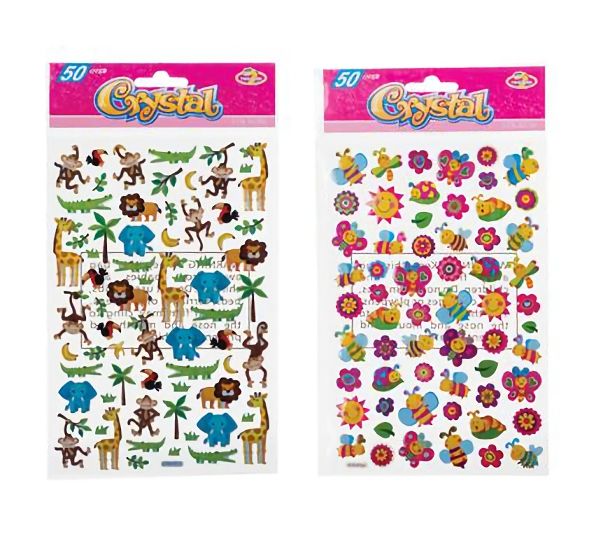 Bulk Pack 8 x Crystal Sticker - 50 Piece Assorted