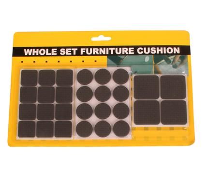 Bulk Pack 8 x Black Adhesive Protection Pads Card of 28 - Assorted Sizes