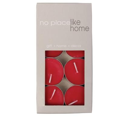 Bulk Pack 8 x Tea-Lite Candles - Red 3.5cm 8 Piece