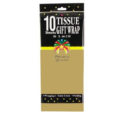 Bulk Pack 8 x Paper Tissue 50 x 66cm 10 Sheets - Gold