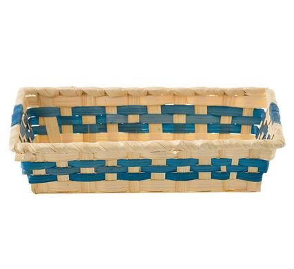Bulk Pack 8 x Bamboo Baskets Rectangular - 24 x 14 x 6cm