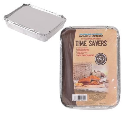 Bulk Pack 8 x Aluminium-Foil Baking-Pan - 5 Piece