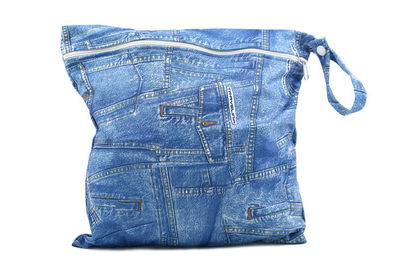 Waterproof Baby Nappy Pouch - Denim