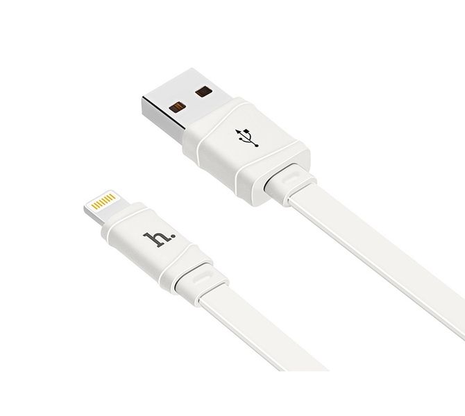 Hoco X5 iPhone Charger Lightning Speed Charging &amp; Data Cable for Apple - White