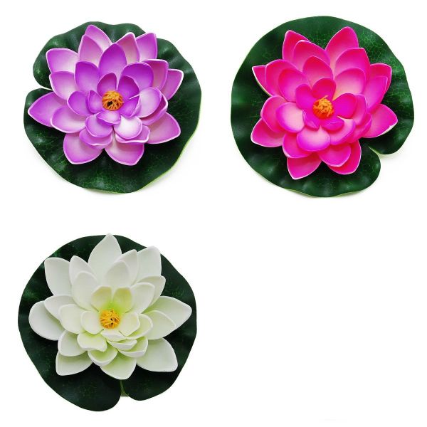 Artificial Floating Lilies x3