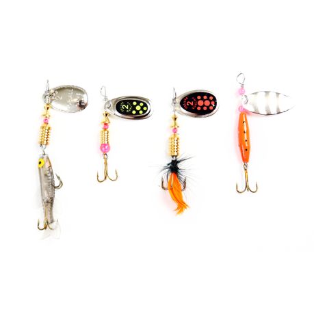 FishX 4-Piece Freshwater / Saltwater Fishing Lure Spinner Pack, Shop  Today. Get it Tomorrow!