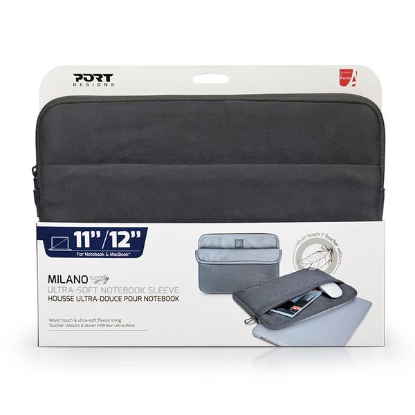 Port Designs Torino 10/12" Notebook Sleeve - Grey