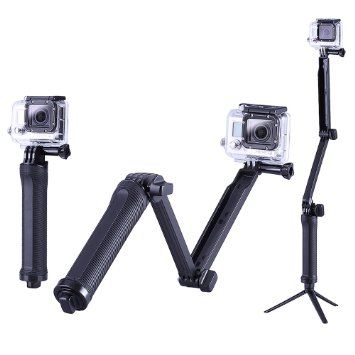 3 Way Tripod Mount Pole Grip GoPro Rayne SJ Cam Eken Action Camera