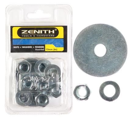 Bulk Pack 8 x Nuts Washers &amp; Fenders 12mm - 6 Piece