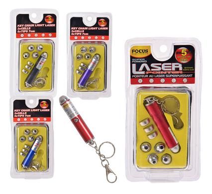 Bulk Pack 8 x Laser Light Key Chain