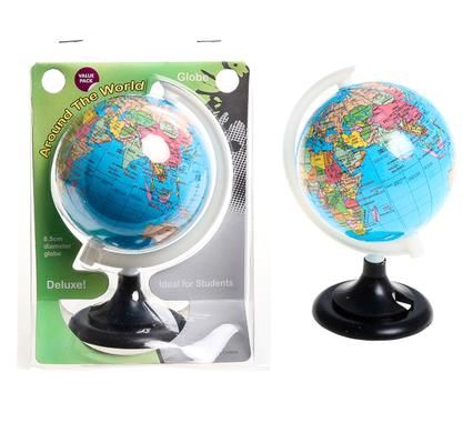Bulk Pack 8 x World Globe Plastic Pencil Sharpener
