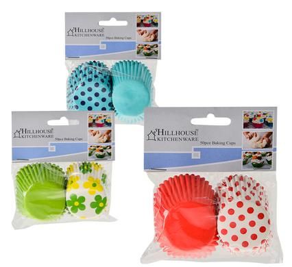 Bulk Pack 8 x Paper Baking Cups Pack 0f 50 - Assorted Colours