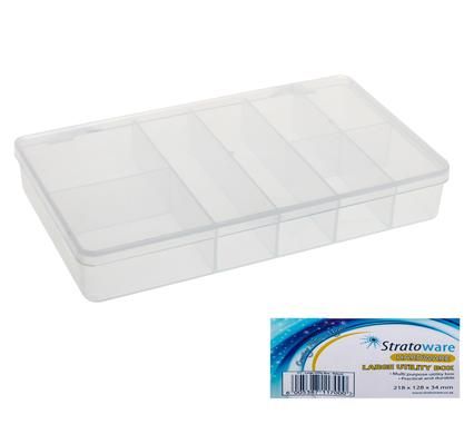 Bulk Pack 6 x 8 Compartment Utility Box - Large 21.8 x 12.8 x 3.4cm