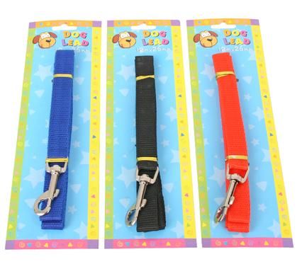 Bulk Pack 6 x Nylon Pet Dog Lead - Assorted Colour (23 x 1200mm)