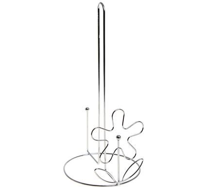 Bulk Pack 6 x Chrome Plated Paper Towel Holder - Flower