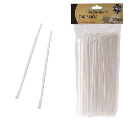Bulk Pack 6 x Flexible Paper Wrapped Drinking Straws - Pack of 100