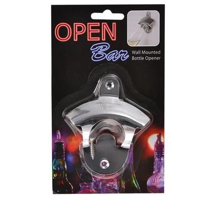 Bulk Pack 6 x Wall Mounted Metal Bottle Opener - 8 x 7cm