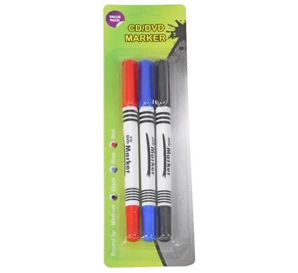 Bulk Pack 6 x Marker Permanent for DVD Fine &amp; Medium Point - 3 Piece