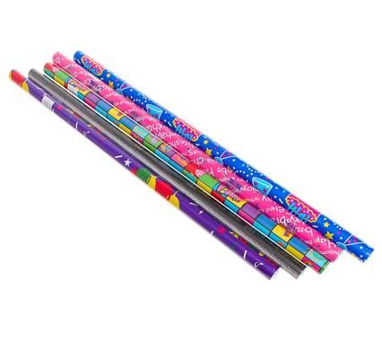 Bulk Pack 6 x Birthday Gift Wrap - 700mm x 2m