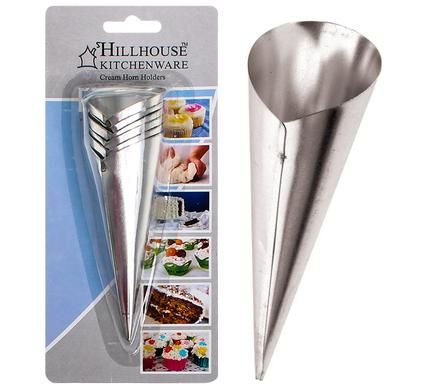 Bulk Pack 6 x Hillhouse Metal Cream Horn Holders - 6 Piece