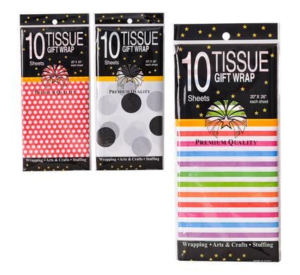 Bulk Pack 6 x Pattern Paper Tissue 50 x 70cm - 10 Sheets