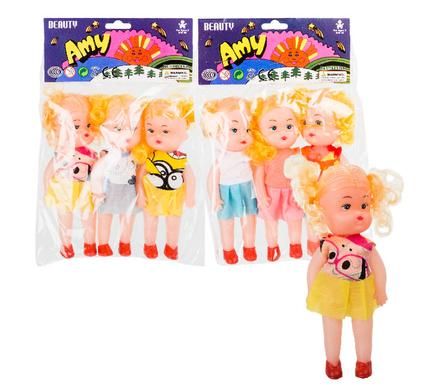 Bulk Pack 6 x Bendable Baby Doll 7.6cm - 3 Piece Set