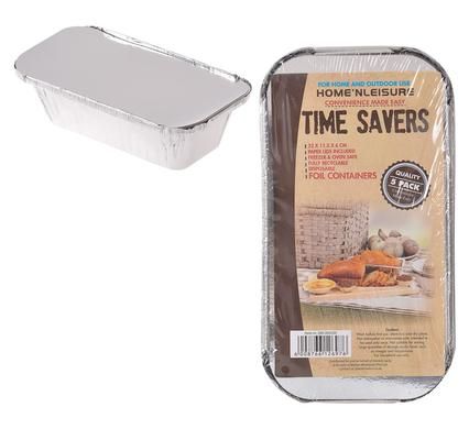 Bulk Pack 6 x Aluminium Foil Baking Pan - 5 Piece 22 x 11.5 x 6cm