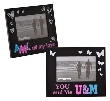 Bulk Pack 6 x Plastic Picture Frame with Wording - 3 Assorted (Photo Size: 10 x 15cm)