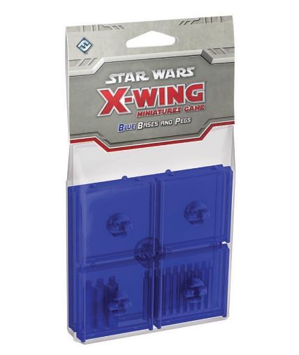 Star Wars X-Wing Miniatures Game: Blue Bases And Pegs