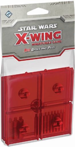 Star Wars X-Wing Miniatures Game: Red Bases And Pegs