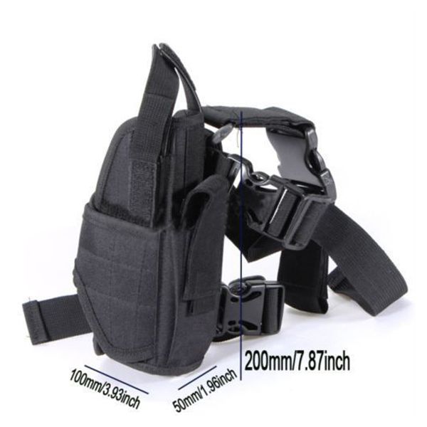 Adjustable Puttee Thigh Pistol Pouch Gun Holster Bag Tactical Drop Leg Holster 