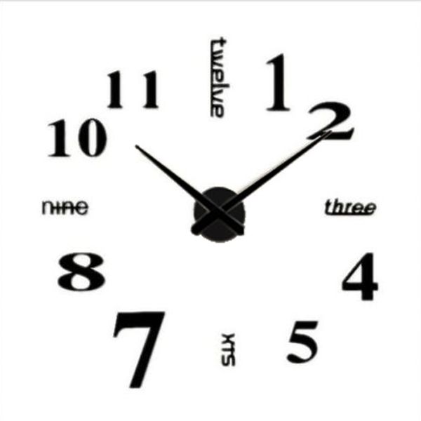 Modern Wall Clock Living Room DIY 3D Home Decoration Large Art Design
