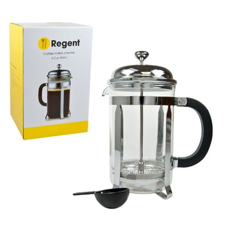 REGENT COFFEE PLUNGER WITH CHROME FRAME 6 CUP, (900ML) – HCS Home and  Catering Suppliers