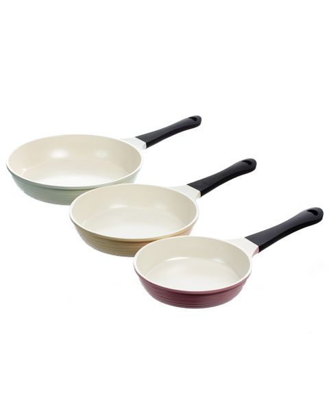 George &amp; Mason - 3 Piece Ceramic Coated Frying Pan Set