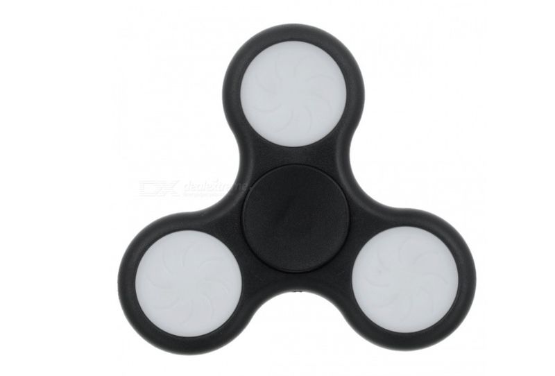 Fidget Spinner with LED Lights - Black