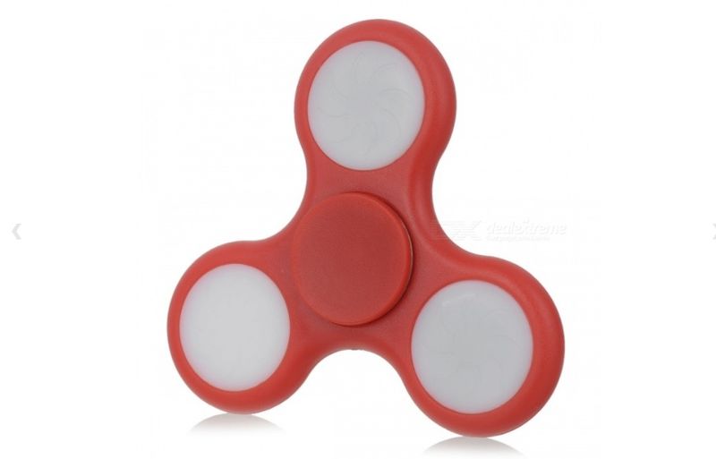 Fidget Spinner with LED Lights - Red
